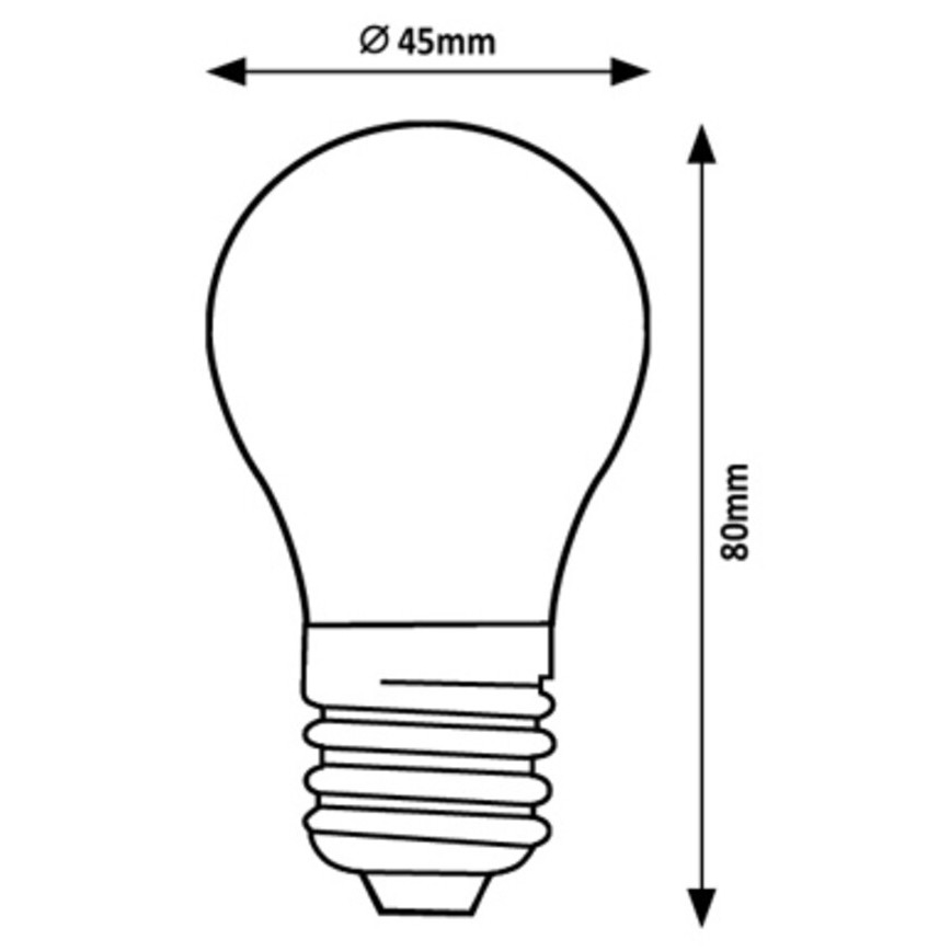 Rabalux - LED Žiarovka G45 E27/2W/230V 4000K Energetická trieda A