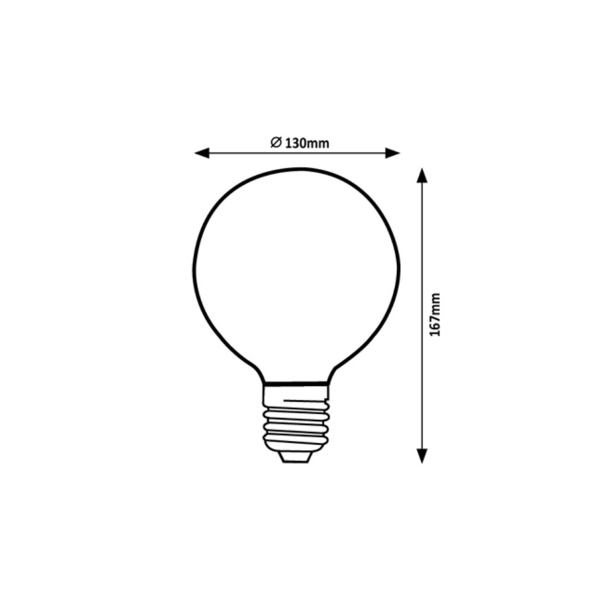 Rabalux - LED Dekoračná žiarovka G125 E27/3W/230V 1800K