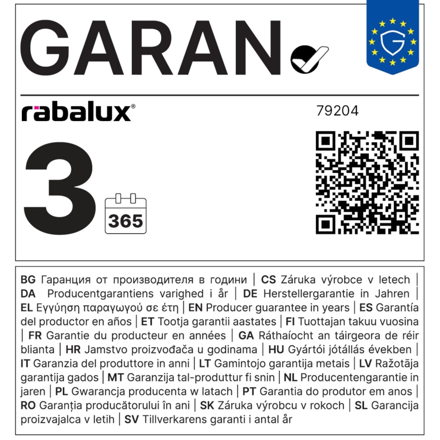 Rabalux - LED žiarovka SMD GU10/4W/230V 3000K