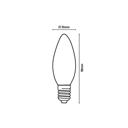 Rabalux - LED Žiarovka FILAMENT C35 E14/4W/230V 4000K
