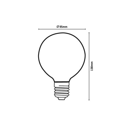 Rabalux - LED Žiarovka FILAMENT G95 E27/6W/230V 3000K