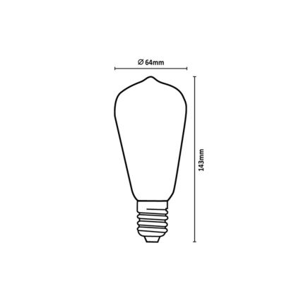 Rabalux - LED žiarovka FILAMENT ST64 E27/6W/230V 4000K