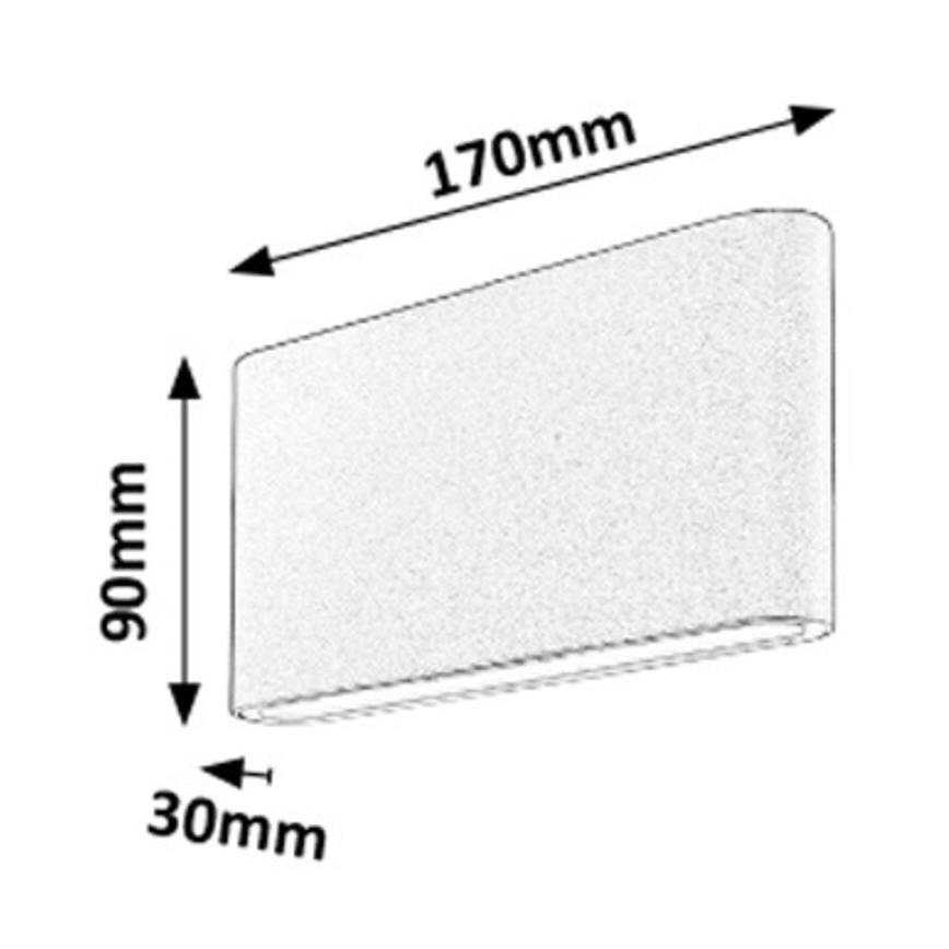Rabalux - LED Vonkajšie nástenné svietidlo 2xLED/6W/230V IP54 3000K