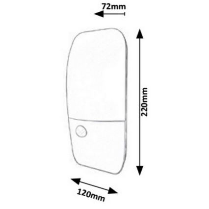 Rabalux - LED Vonkajšie nástenné svietidlo so senzorom LED/11W/230V IP54 4000K