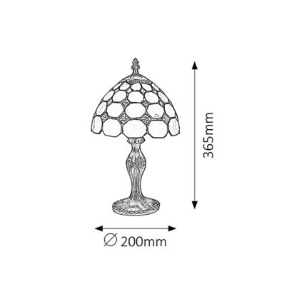 Rabalux - Tiffany vitrážová stolná lampa 1xE14/40W/230V