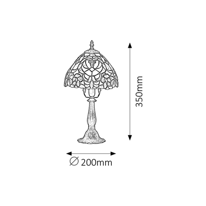Rabalux - Tiffany vitrážová stolná lampa 1xE14/40W/230V
