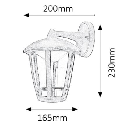 Rabalux 8125 - LED Vonkajšie nástenné svietidlo SORRENTO LED/8W/230V IP44