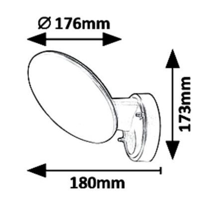 Rabalux 8134 - LED Vonkajšie nástenné svietidlo VARNA LED/12W/230V IP54