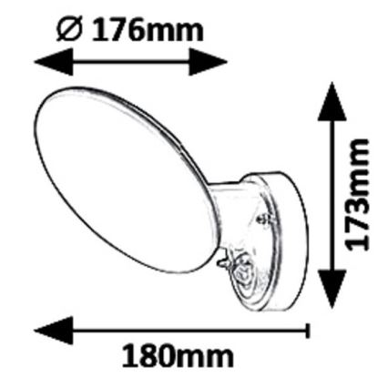 Rabalux - LED Vonkajšie nástenné svietidlo so senzorom LED/12W/230V IP54