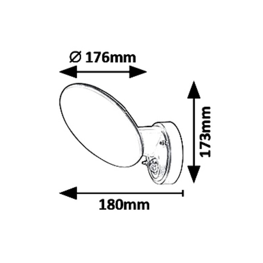 Rabalux 8135 - LED Vonkajšie nástenné svietidlo so senzorom VARNA LED/12W/230V IP54