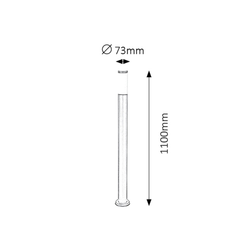 Rabalux - Vonkajšia lampa 1xE27/25W/230V IP44 110 cm