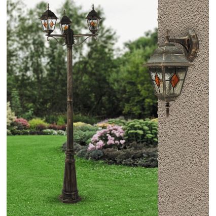 Rabalux - Vonkajšia lampa 3xE27/60W/230V