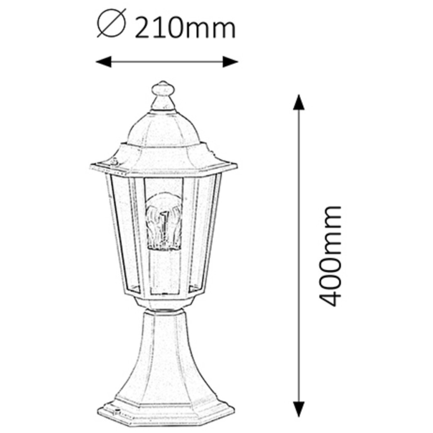 Rabalux - Vonkajšia lampa 1xE27/60W/230V