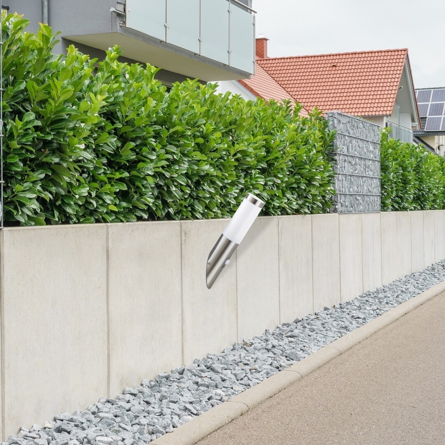 Rabalux 8266 - Nástenné svietidlo sa senzorem INOX TORCH 1xE27/60W