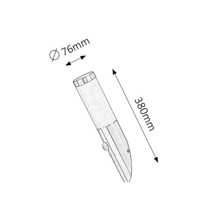 Rabalux - Vonkajšie nástenné svietidlo so senzorom 1xE27/25W/230V IP44