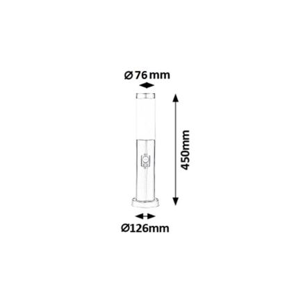 Rabalux - Vonkajšia lampa so senzorom 1xE27/25W IP44