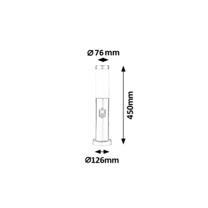 Rabalux - Vonkajšia lampa so senzorom 1xE27/25W IP44