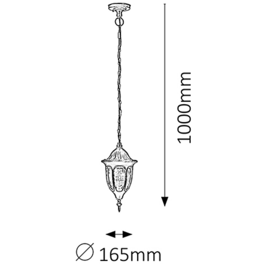 Rabalux - Vonkajší luster 1xE27/60W/230V IP43 čierna
