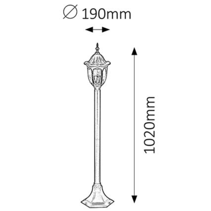 Rabalux 8345 - Vonkajšia lampa MILANO 1xE27/60W/230V