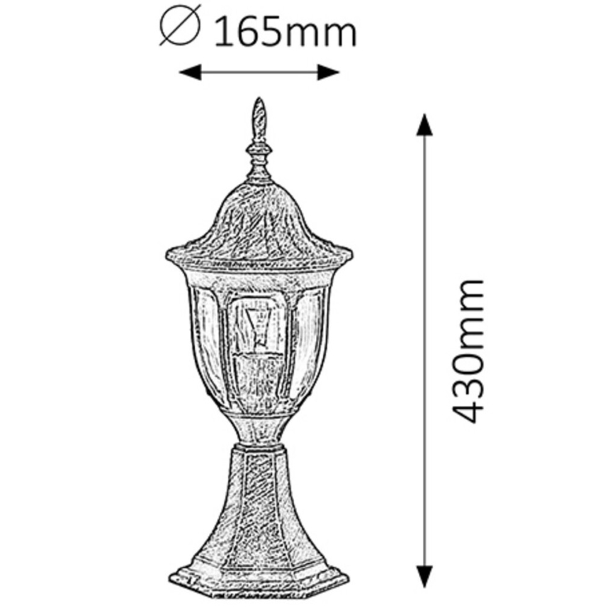 Rabalux - Vonkajšia lampa 1xE27/60W/230V