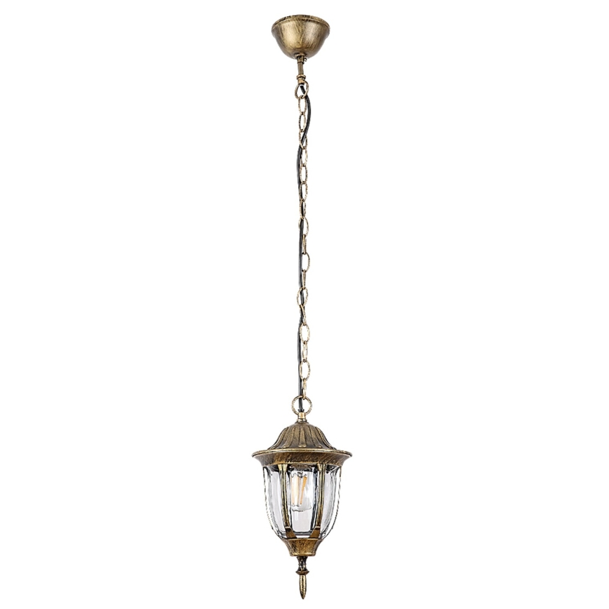 Rabalux - Vonkajší luster 1xE27/60W/230V IP43 zlatá/patina/čierna