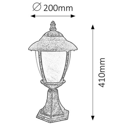 Rabalux 8478 -  Vonkajšia lampa MADRID 1xE27/60W/230V