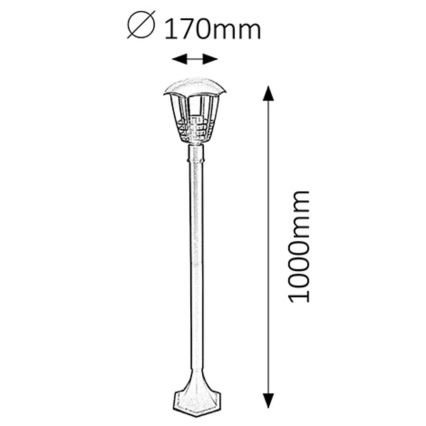 Rabalux - Vonkajšia lampa 1xE27/60W/230V IP44 1 m