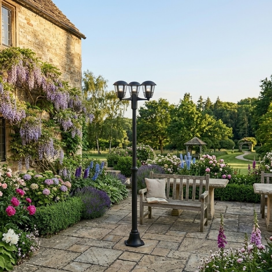 GARDEN - Vonkajšia lampa 3xE27/60W/230V IP44 1,9 m