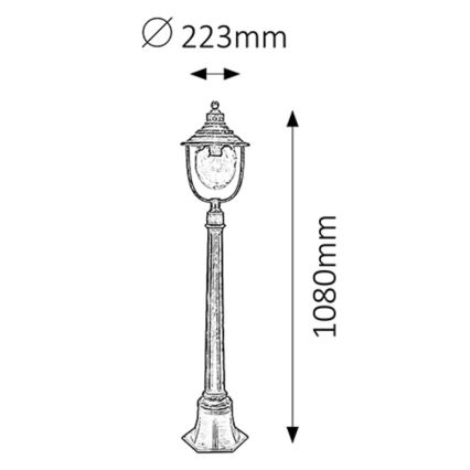 Rabalux 8679 - Vonkajšia lampa BARCELONA 1xE27/60W/230V