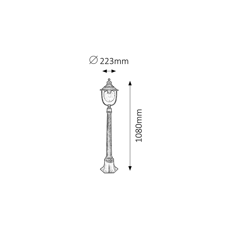 Rabalux - Vonkajšia lampa 1xE27/60W/230V