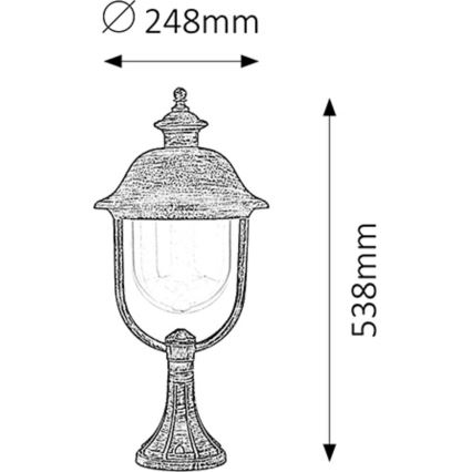 Rabalux 8698 - Vonkajšia lampa NEW YORK 1xE27/100W