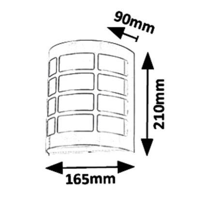 Rabalux 8799 - Vonkajšie nástenné svietidlo SEVILLA 1xE27/11W/230V IP44