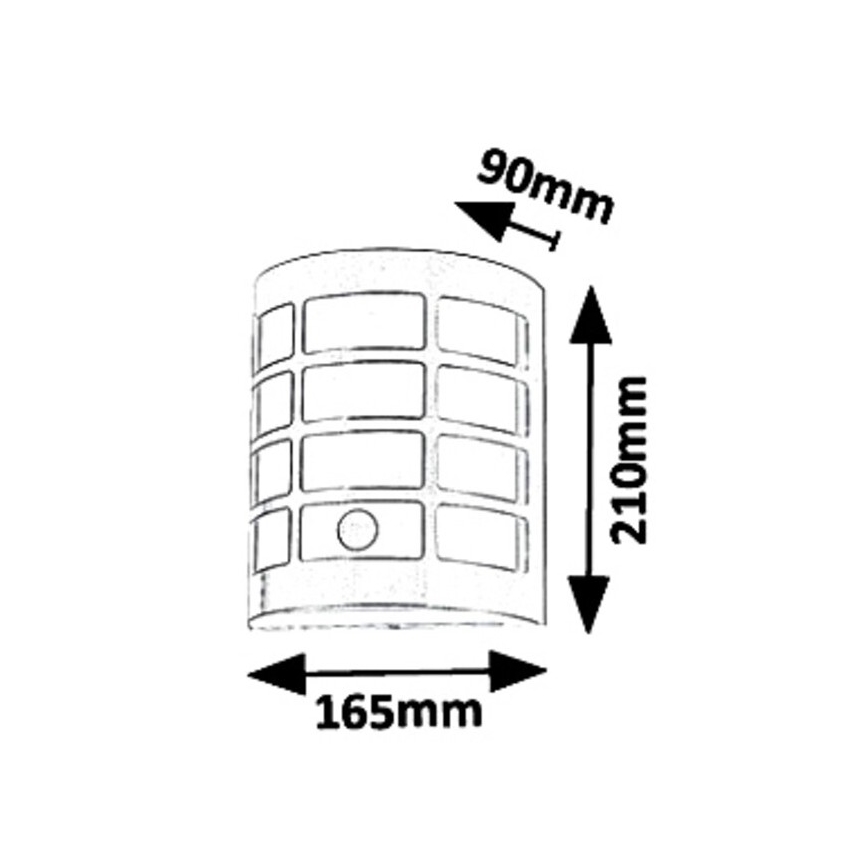 Rabalux 8800 - Vonkajšie nástenné svietidlo so senzorom SEVILLA 1xE27/11W/230V IP44