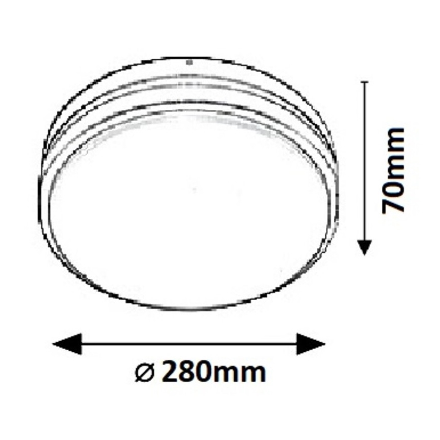 Rabalux - LED vonkajšie stropné svietidlo HAMBURG LED/12W/230V IP44