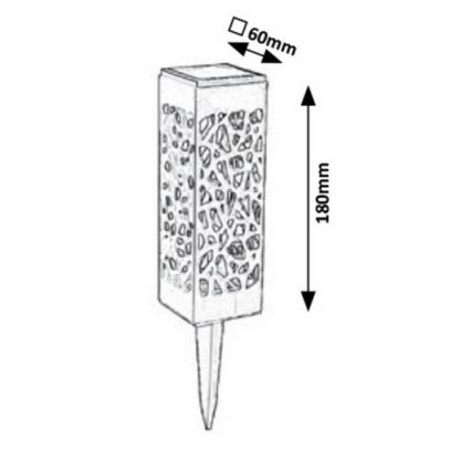 Rabalux - LED Vonkajšie solárne svietidlo LED/0,16W/1xAA 400 mAh IP24