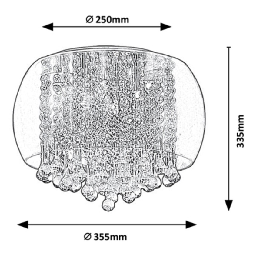 Rabalux - Krištáľové stropné svietidlo 6xG9/40W/230V pr. 35,5 cm