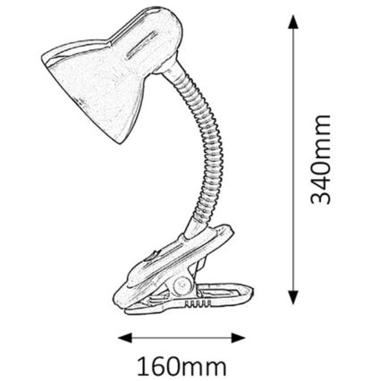 Rabalux - Lampa s klipom 1xE27/40W/230V