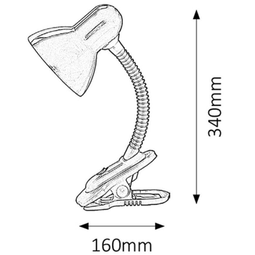 Rabalux - Lampa s klipom 1xE27/40W/230V