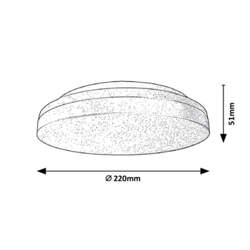 Rabalux - LED Kúpeľňové stropné svietidlo LED/18W/230V IP54 3000K/4000K/6000K
