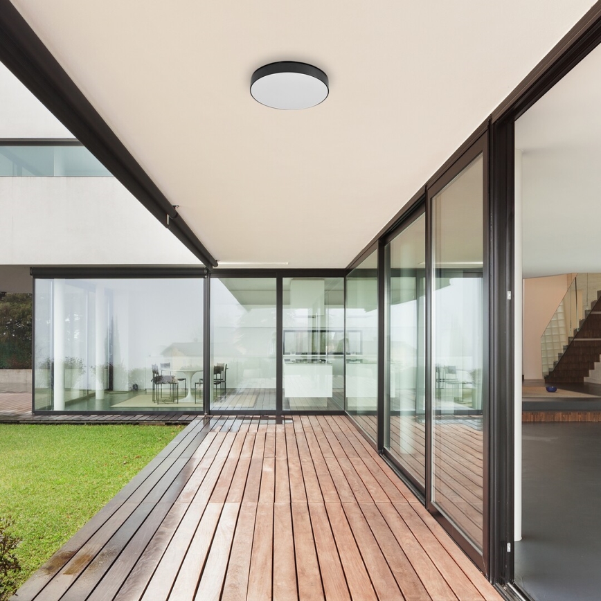 Rabalux - LED kúpeľňové stropné svietidlo LED/24W/230V 2800K/4000K/6000K IP44 čierne pr. 30 cm