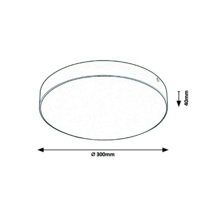 Rabalux - LED kúpeľňové stropné svietidlo LED/24W/230V 2800K/4000K/6000K IP44 čierne pr. 30 cm