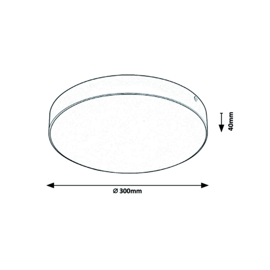 Rabalux - LED kúpeľňové stropné svietidlo LED/24W/230V 2800K/4000K/6000K IP44 čierne pr. 30 cm