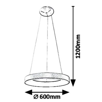 Rabalux - LED Luster na lanku CARMELLA LED/50W/230V