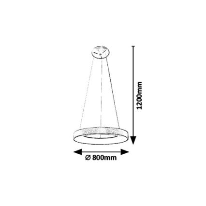Rabalux - LED Luster na lanku CARMELLA LED/80W/230V pr. 80 cm