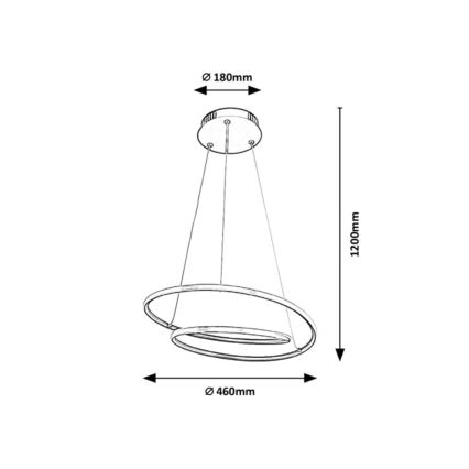 Rabalux - LED Luster na lanku LED/40W/230V