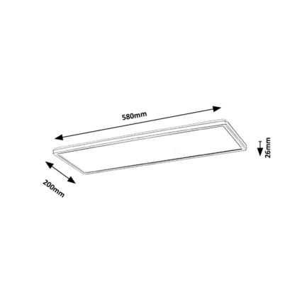 Rabalux - LED Prisadený panel LED/22W/230V