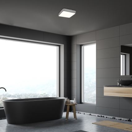 Rabalux - LED RGB Kúpeľňové stmievateľné stropné svietidlo LED/22W/230V 3000-6000K IP44 + diaľkové ovládanie 29x29 cm