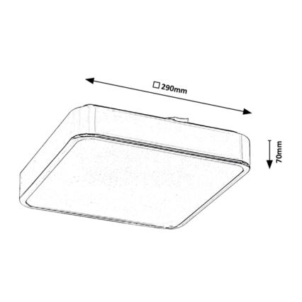 Rabalux - LED RGB Kúpeľňové stmievateľné stropné svietidlo LED/22W/230V  3000-6000K IP44 + diaľkové ovládanie