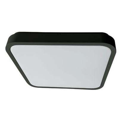 Rabalux - LED Stmievateľné kúpeľňové stropné svietidlo LED/36W/230V 3000-6000K IP44 42x42 cm čierna + diaľkové ovládanie