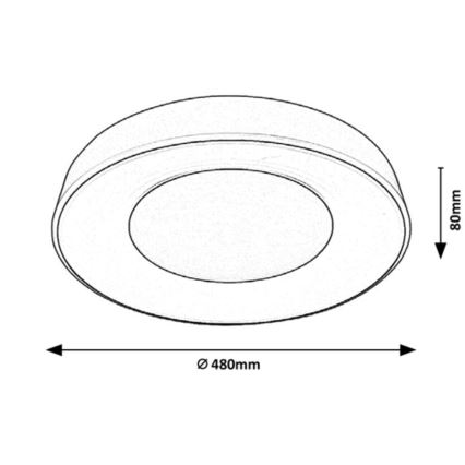 Rabalux - LED Stmievateľné stropné svietidlo LED/38W/230V čierna 3000-6500K + diaľkové ovládanie